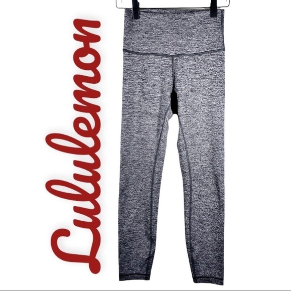 LULULEMON Wunder Under Gray Marled Legging, Size 4 - Picture 5 of 12